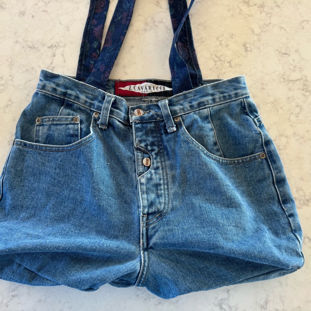 Z.Cavaricci Denim Tote Bag Upcycled Vintage 90s